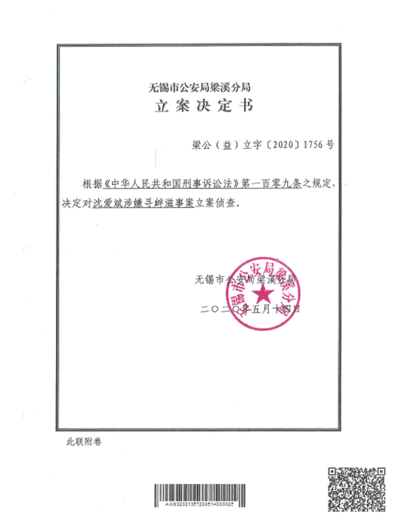 立案决定书